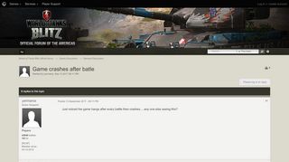 
                            13. Game crashes after batle - General Discussion - World of Tanks ...
