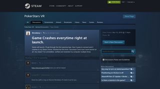 
                            6. Game Crashes everytime right at launch. :: PokerStars VR General ...
