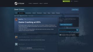 
                            2. Game Crashing at 85% :: Steel Ocean General Discussions