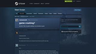 
                            1. game crashing? :: Steel Ocean General Discussions - Steam Community