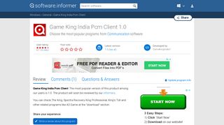 
                            5. Game King India Pcm Client - GameKingIndia1 Software Informer.