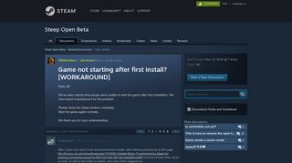 
                            5. Game not starting after first install? [WORKAROUND] :: Steep Open ...