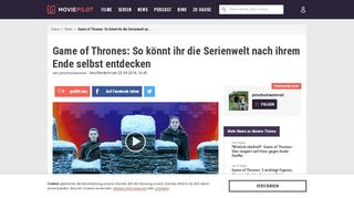 
                            9. Game of Thrones: So könnt ihr die Serienwelt nach ihrem Ende selbst ...