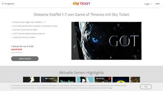 
                            1. Game of Thrones - streame die US-Kultserie jetzt bei Sky Ticket