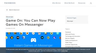 
                            10. Game On: You Can Now Play Games On Messenger | Facebook ...