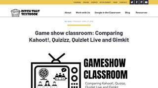 
                            4. Game show classroom: Comparing Kahoot!, Quizizz, ...