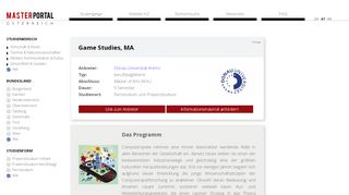 
                            13. Game Studies, MA | Donau-Universität Krems - Postgraduate.at