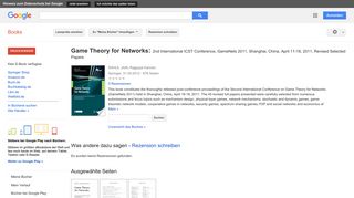 
                            4. Game Theory for Networks: 2nd International ICST Conference, ...