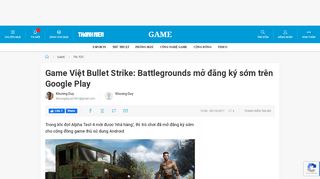 
                            10. Game Việt Bullet Strike: Battlegrounds mở đăng ký sớm trên Google ...