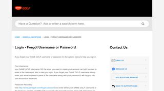 
                            5. Game Your Game Inc. | Login - Forgot username or password