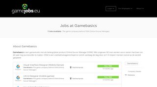 
                            12. Gamebasics - gamejobs.eu