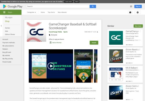 
                            6. GameChanger Baseball & Softball Scorekeeper - Apps on Google Play
