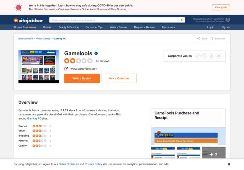 
                            9. Gamefools Reviews - 17 Reviews of Gamefools.com | Sitejabber
