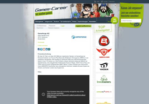 
                            9. Gameforge AG - Top Arbeitgeber auf Games-Career.com