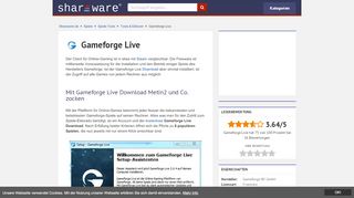 
                            2. Gameforge Live Download | Shareware.de