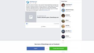 
                            7. Gameforge.com - Enter the world of Tanoth on new servers!... | Facebook
