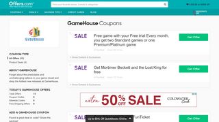 
                            4. GameHouse Coupons & Coupon Codes 2019 + Free Shipping