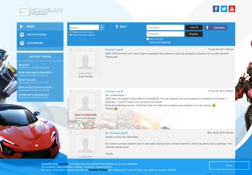 
                            3. Gameloft Forums • Account Log IN