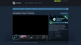 
                            12. GameMaker Studio 2 Desktop on Steam
