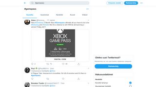 
                            6. #gamepass hashtag on Twitter