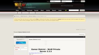 
                            8. Gamer District 3.3.5 - AC Web