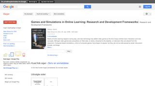 
                            9. Games and Simulations in Online Learning: Research and Development ...