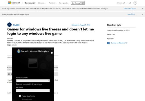 
                            1. Games for windows live freezes and doesn't let me login to any ...