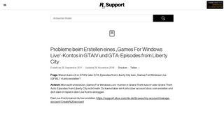 
                            3. „Games For Windows Live“-Kontos in GTAIV und GTA: Episodes from ...