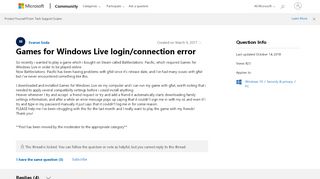 
                            4. Games for Windows Live login/connection error - Microsoft Community