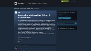 
                            2. Games for windows Live Spiele: ID Existiert nicht :: Deutsches ...