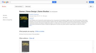 
                            6. Games | Game Design | Game Studies: An Introduction (With ...