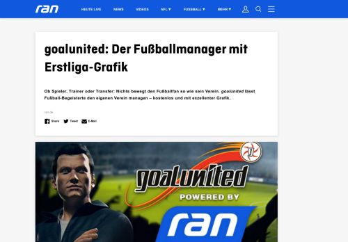 
                            3. Games - goalunited: Der Fußballmanager mit Erstliga-Grafik - Ran