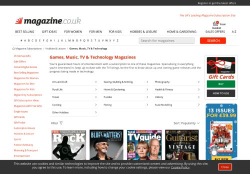 
                            10. Games, Music, TV & Technology Magazine Subscription Offer (UK Only)