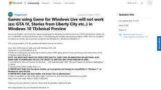 
                            5. Games using Game for Windows Live will not work (ex: GTA IV ...