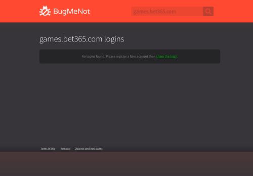 
                            2. games.bet365.com logins - BugMeNot