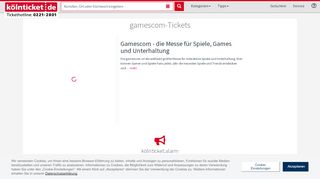 
                            9. Gamescom Tickets günstig kaufen – koelnticket.de