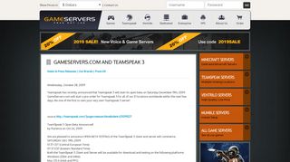 
                            5. GameServers.com and Teamspeak 3