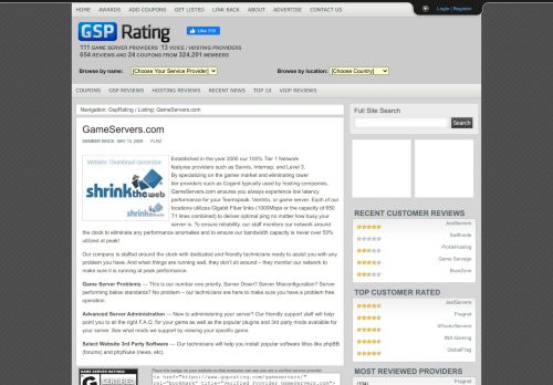 
                            10. GameServers.com Game Server Provider Reviews, Ratings and ...
