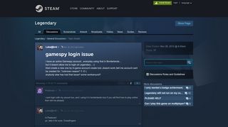 
                            10. gamespy login issue :: Legendary General Discussions