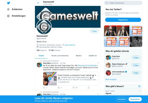 
                            4. Gameswelt (@gameswelt) | Twitter