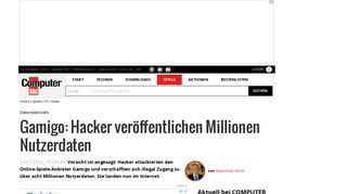 
                            10. Gamigo: Hacker veröffentlichen 8 Millionen Nutzerdaten ...