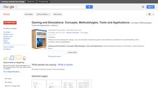 
                            10. Gaming and Simulations: Concepts, Methodologies, Tools and ...