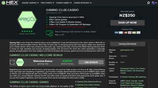 
                            6. Gaming Club Casino Review 2019 » Play Online & Get NZ$350 Free