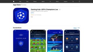 
                            13. Gaming Hub: UEFA Champions Lea on the App Store - iTunes - Apple