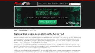
                            5. GamingClub Mobile Casino | Play on Android or ... - Mobile Casino NZ