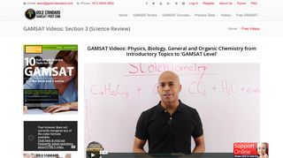 
                            9. GAMSAT Videos | Gold Standard GAMSAT - GAMSAT-prep.com