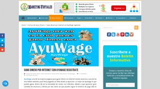 
                            7. Gana dinero por internet con AyuWage registrate | Marketing Virtuales