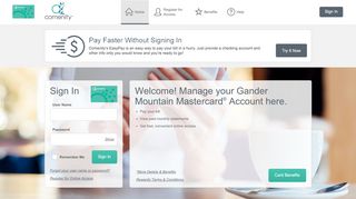 
                            13. Gander Mountain Mastercard® - Manage your account - Comenity