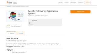 
                            10. Gandhi Fellowship Application System