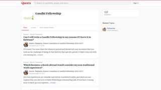 
                            11. Gandhi Fellowship - Quora